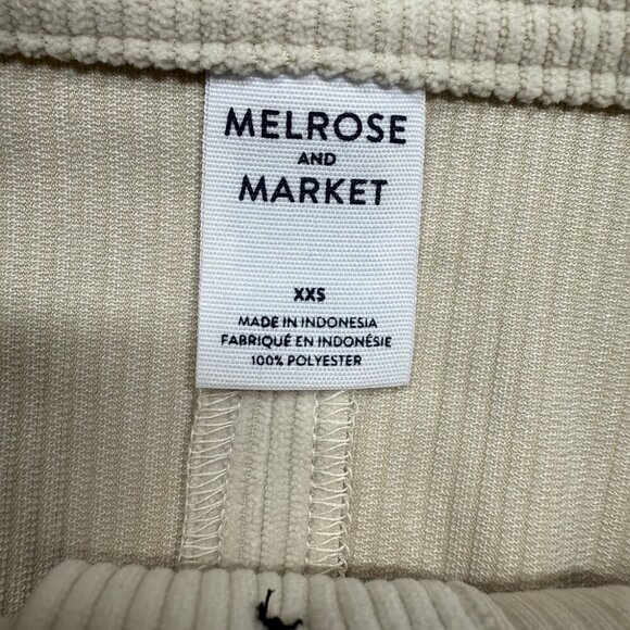Melrose Market Corduroy Mini Skirt XXS Ivory Button Front Pockets Fall Casual - Picture 9 of 9
